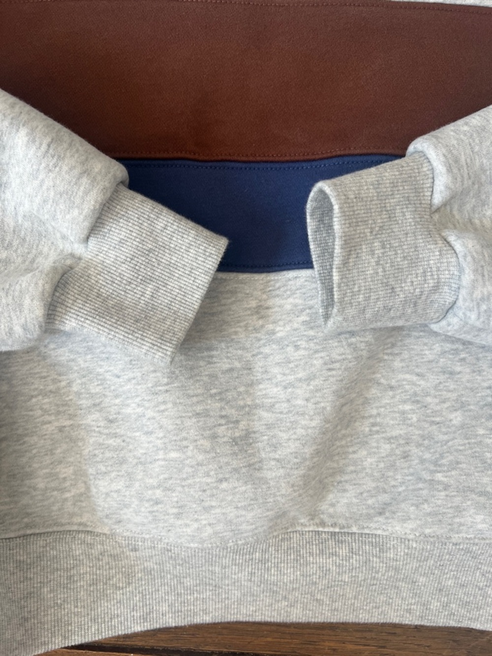 Parke Vintage Mockneck Nostalgia Patch Classic Grey Size S/M Like New - Picture 6 of 6